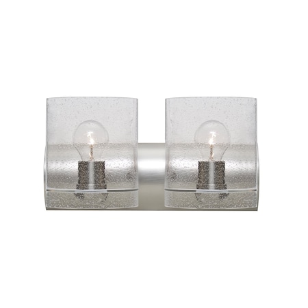 Besa Lighting Celtic Wall Sconce, Bubble, Satin Nickel Finish, 2x60W Incandescent 2WZ-CELTICBB-SN
